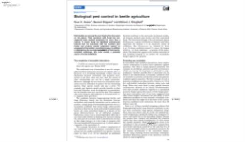 Biological pest control in beetle agriculture
